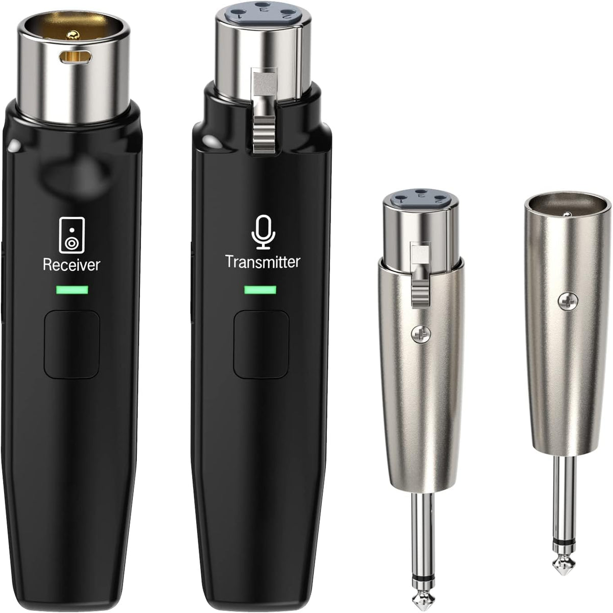 2.4GHz Wireless XLR Transmitter and Receiver for Dynamic Microphone, Pack of 2 A6935