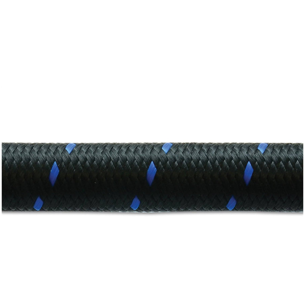 -4 Black Blue Nylon Braided Flex Hose H764