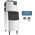 Commercial Ice Maker Machine with LCD Touch Panel, 275LB Storage Bin P377