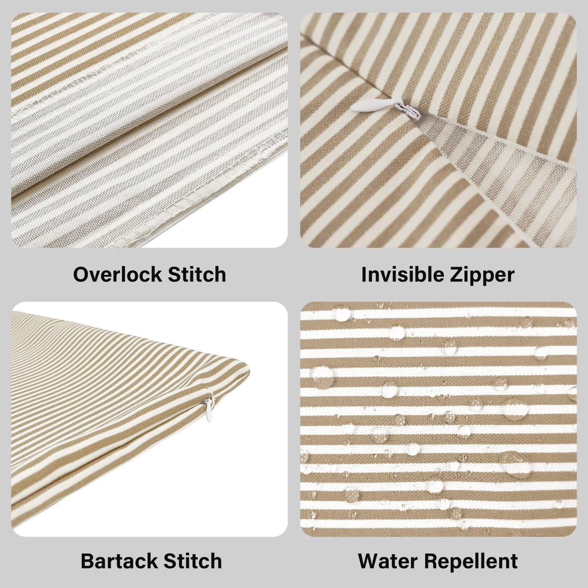 Beige Stripe Outdoor Slipcovers S58105
