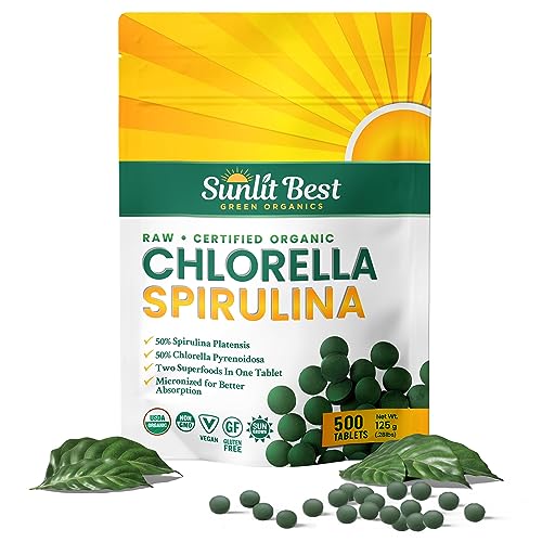 Organic Chlorella Spirulina 500 Tablets I569