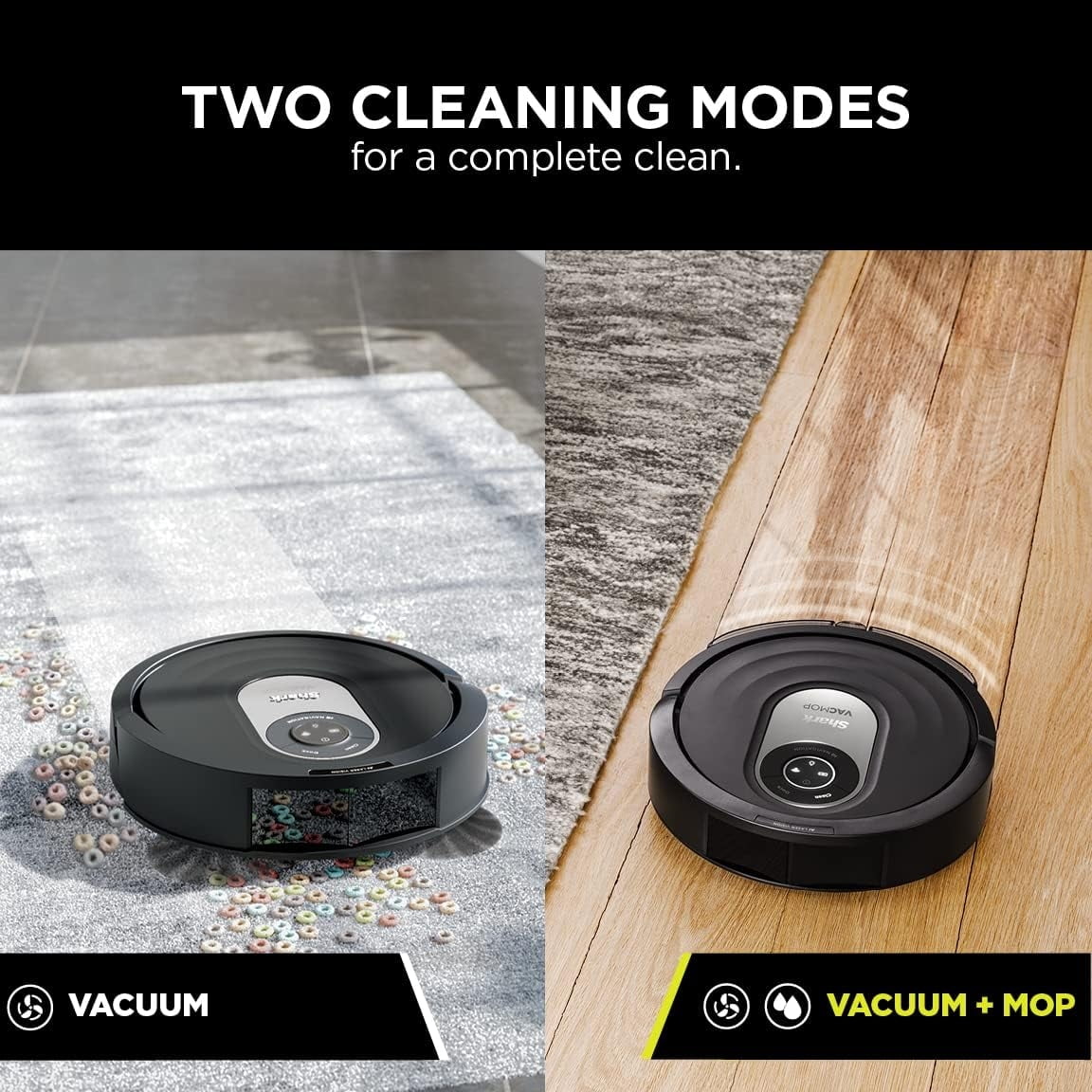 Black Silver LiDAR Navigation Robot Vacuum & Mop P65707