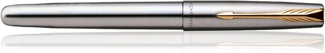 Stainless Steel Gold Trim Medium Point Fountain Pen E581891