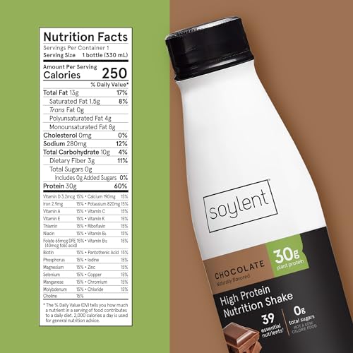 Chocolate 30g Protein Vegan Dairy Free 0g Sugar Ready to Drink Protein Drinks 11oz 12 Pack F9861