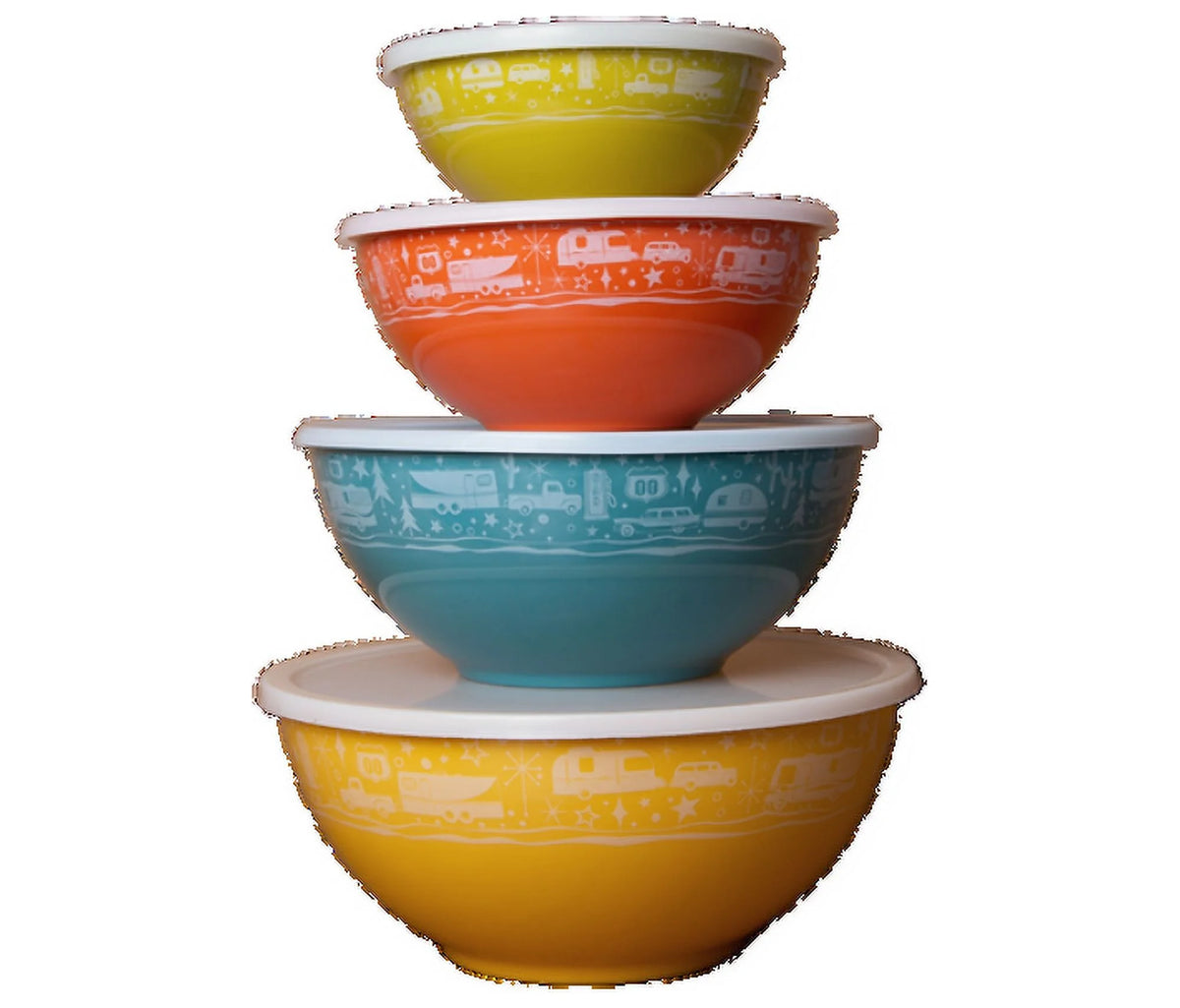 Set of 4 Nesting Camping Food Bowls V359