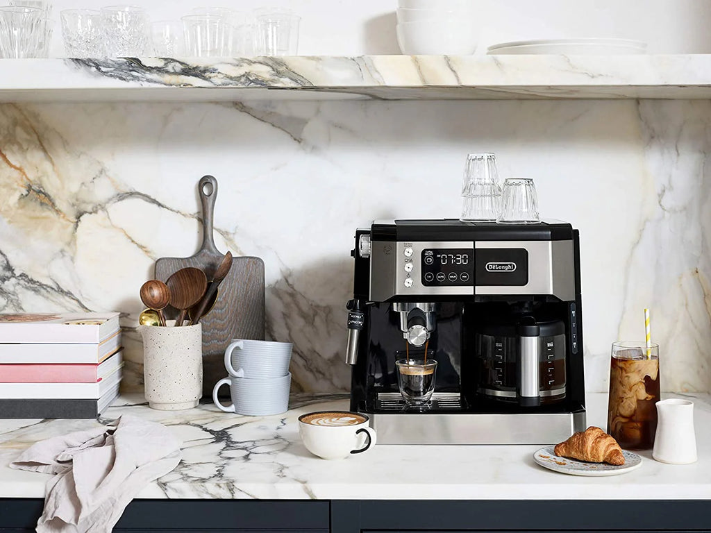 Combination Coffee Maker & Espresso Machine with Milk Frother and Glass Coffee Pot P5404