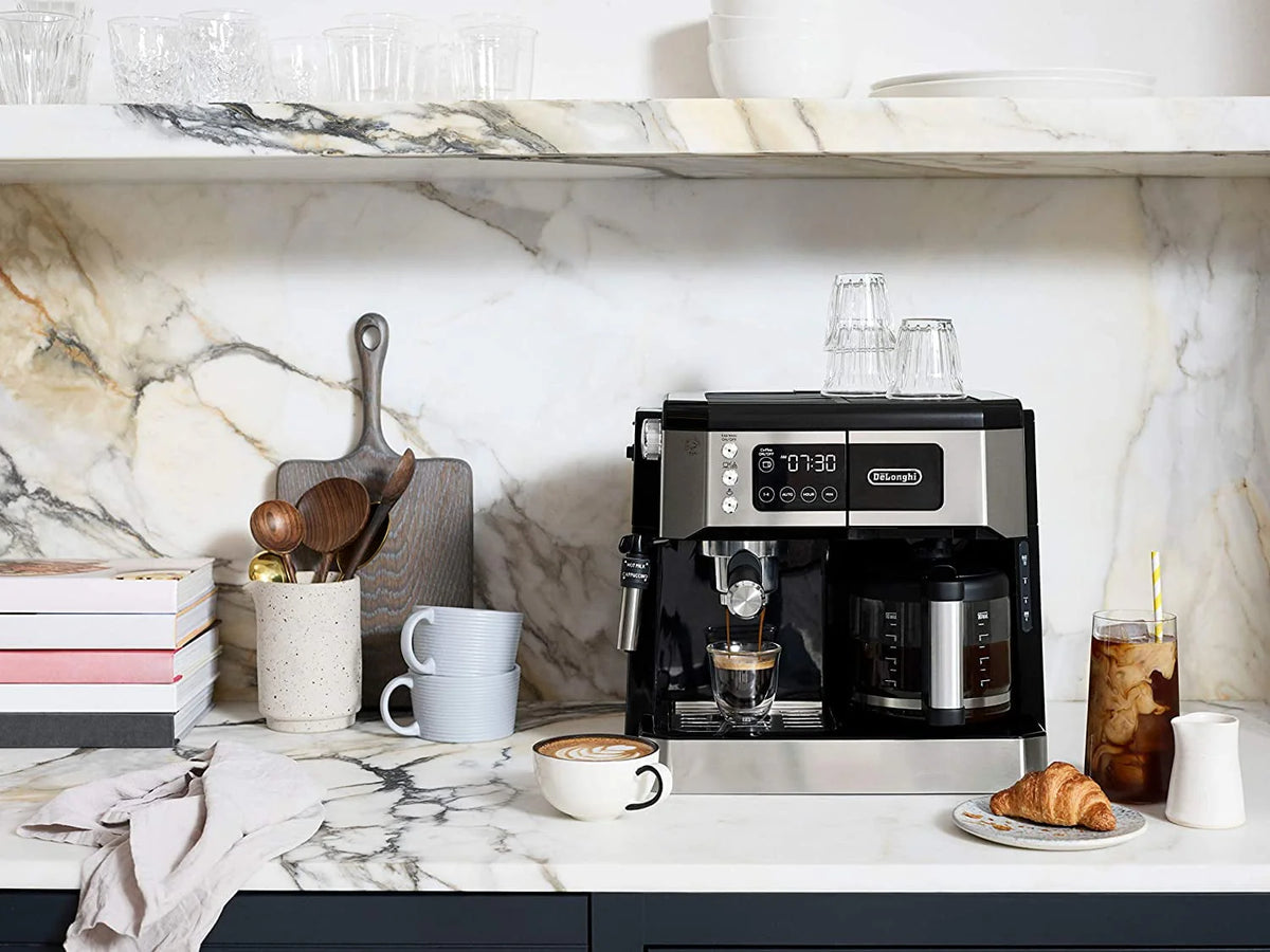 Combination Coffee Maker & Espresso Machine with Milk Frother and Glass Coffee Pot P5404