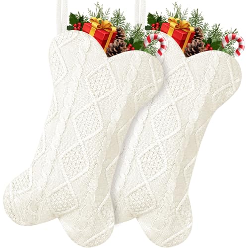 2 Pack 18 Inch Knitted Dog Christmas Stocking T976