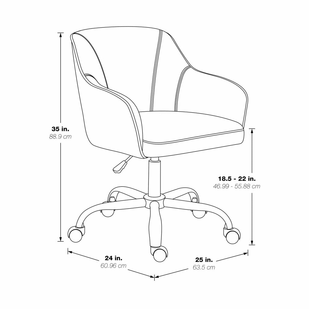 Charcoal Velvet Task Chair Q160304