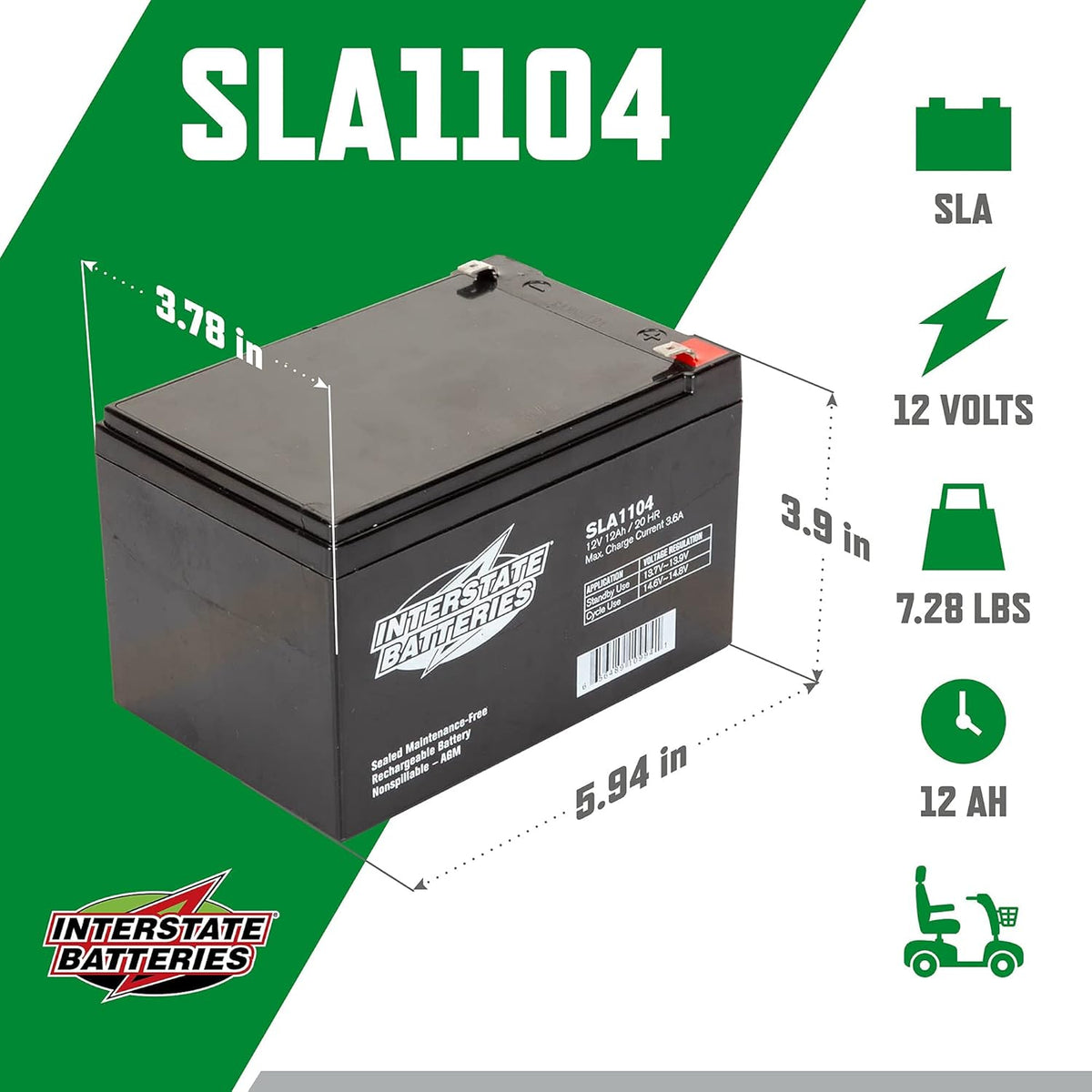 12V 12Ah Sealed Lead Acid Rechargeable SLA AGM Battery Pack of 2 Z293