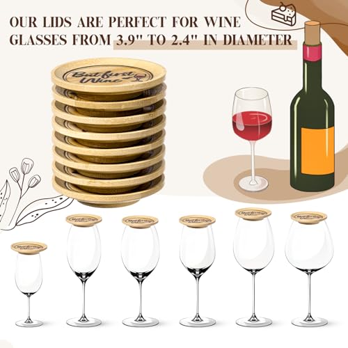 8 Pcs Wine Glass Charcuterie Topper Plates C686568