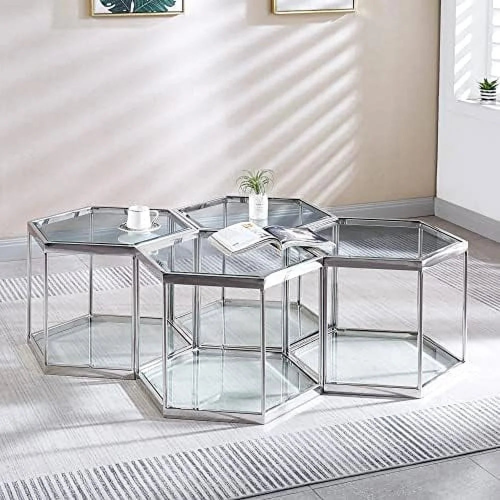 White Square Faux Marble End Table L27504