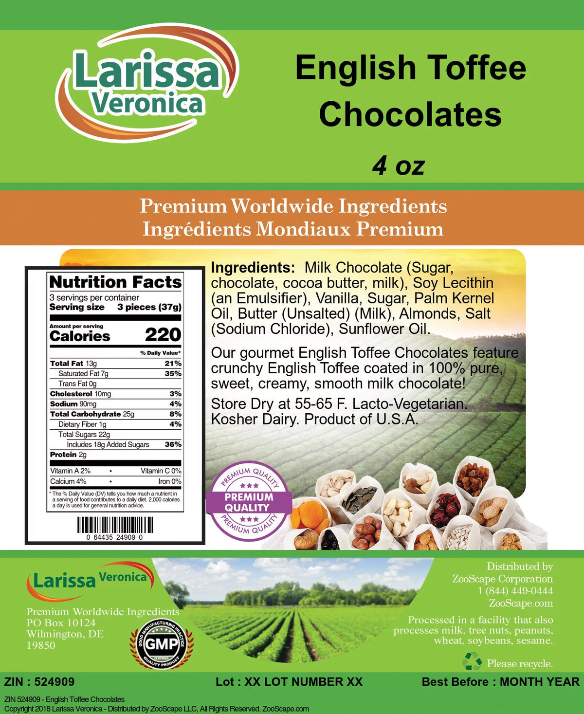 English Toffee Chocolates 4 oz 3-Pack C67129