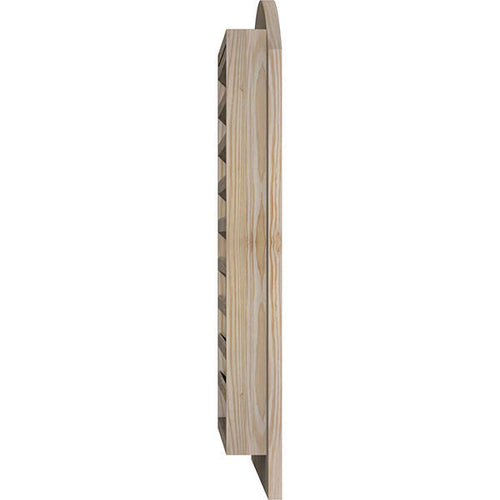20-in W x 28-in H Arch Top Gable Vent Unfinished Smooth Pine J94229