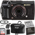 Black Tough TG-6 Digital Camera with Neoprene Case and Starter Kit Y276