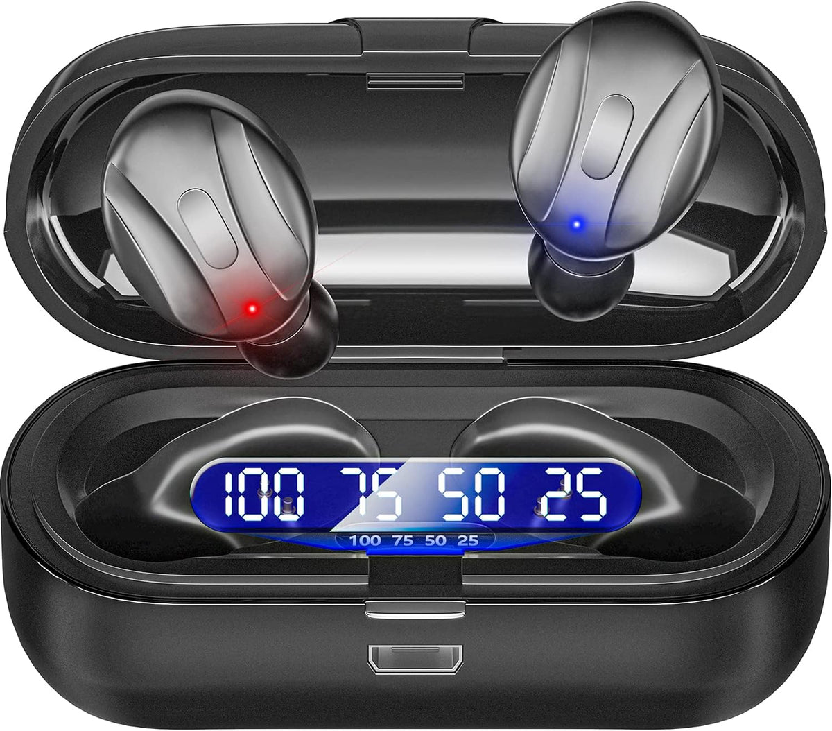 Wireless Earbuds Bluetooth 5.0 with Charging Case and Mic, Pack of 2 X5917
