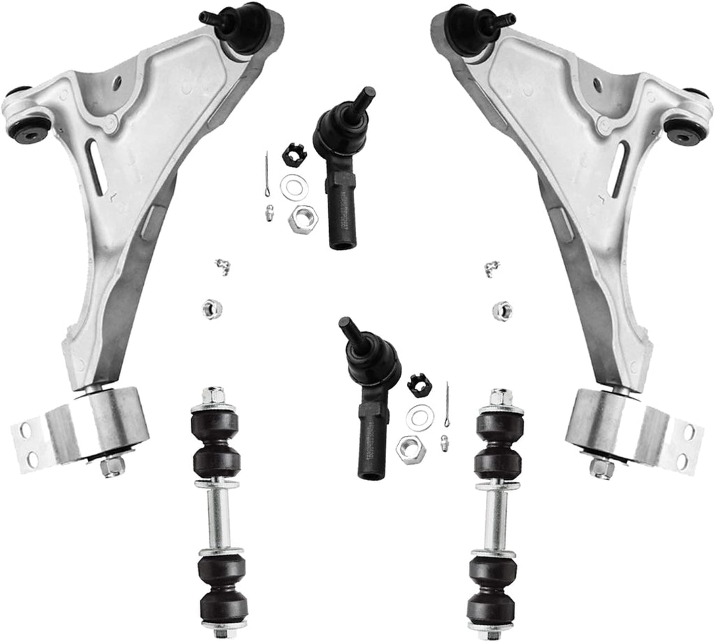 Front Lower Control Arms Sway Bars Outer Tie Rods 6pc Set Q727