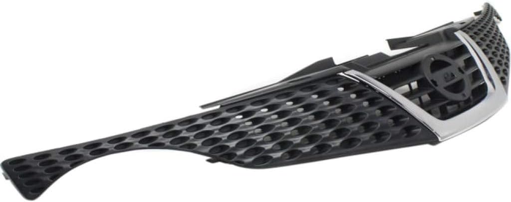 Painted Black Grille Assembly with Chrome Molding Plastic R6910