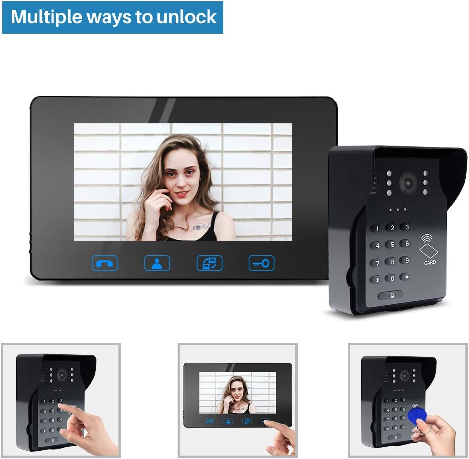 7 LCD Video Door Phone Doorbell Intercom System with Night Vision X224
