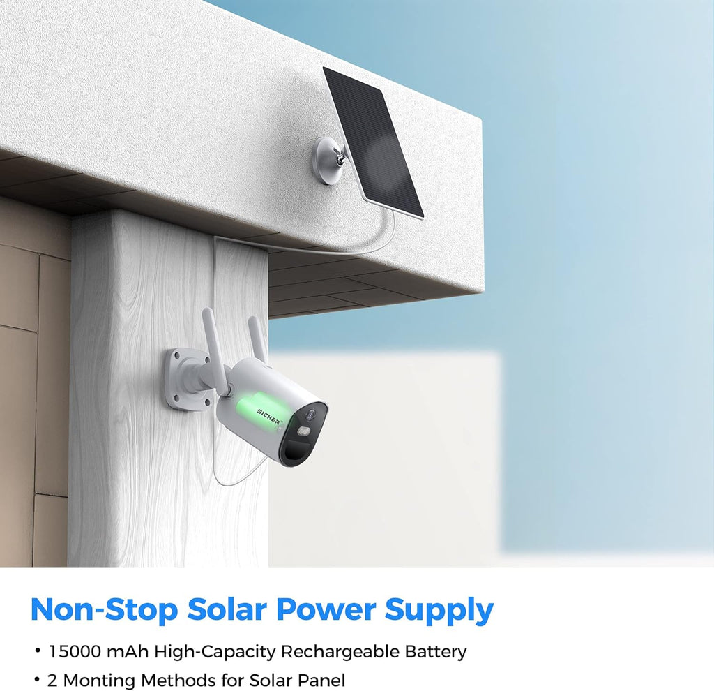 Wi-Fi Solar Rechargeable Battery Wireless Security Camera L91759