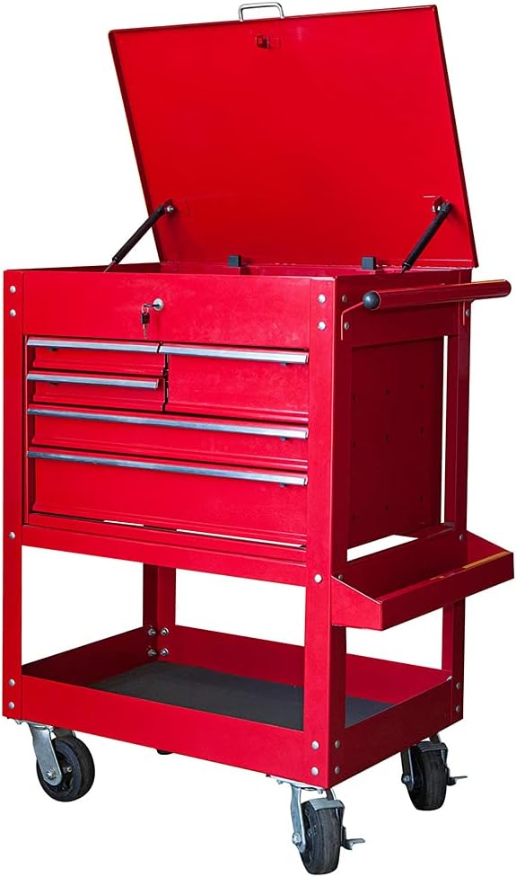 Red 2 Drawer Rolling Tool Chest with Top Work Surface W369538