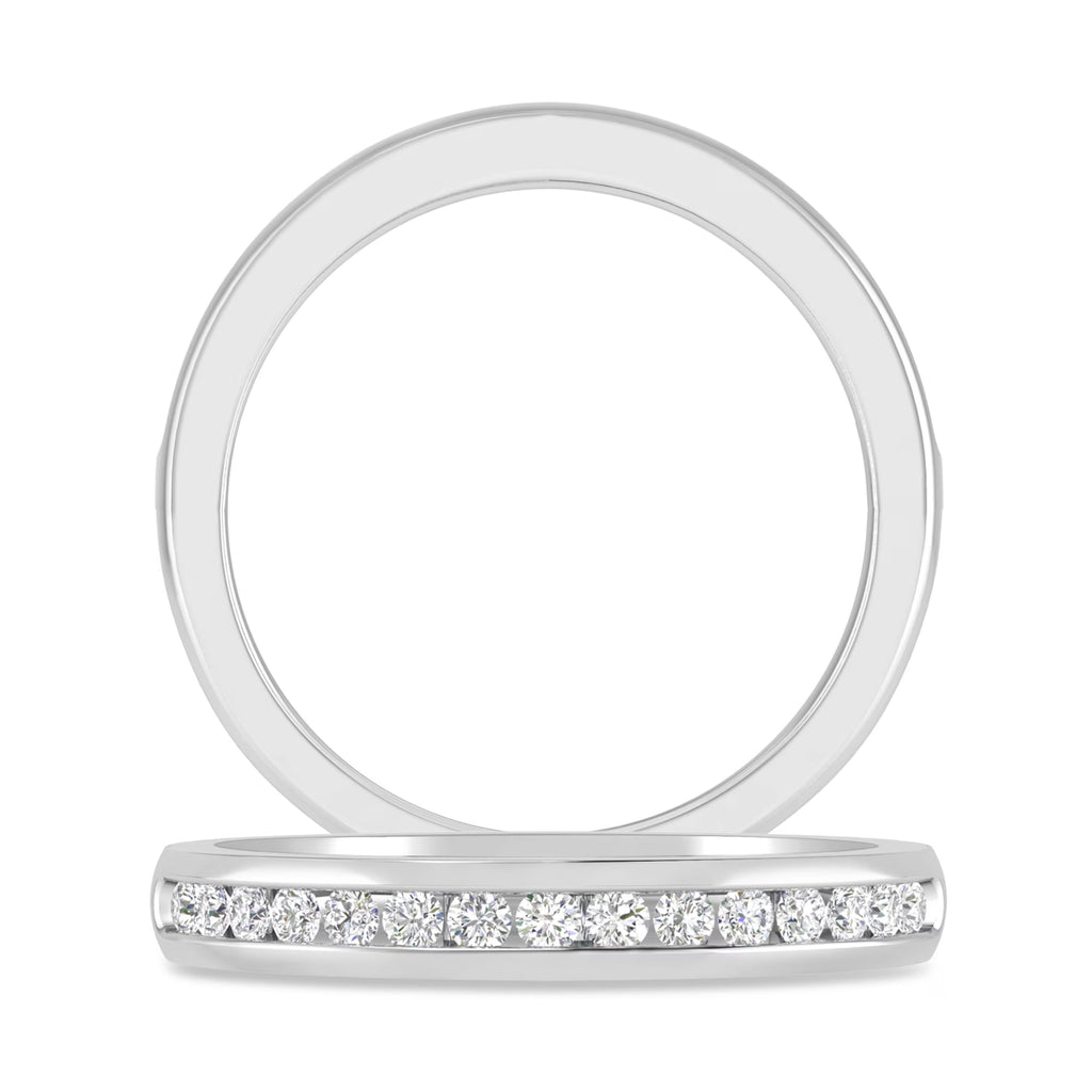 14K White Gold Diamond Stackable Band T572