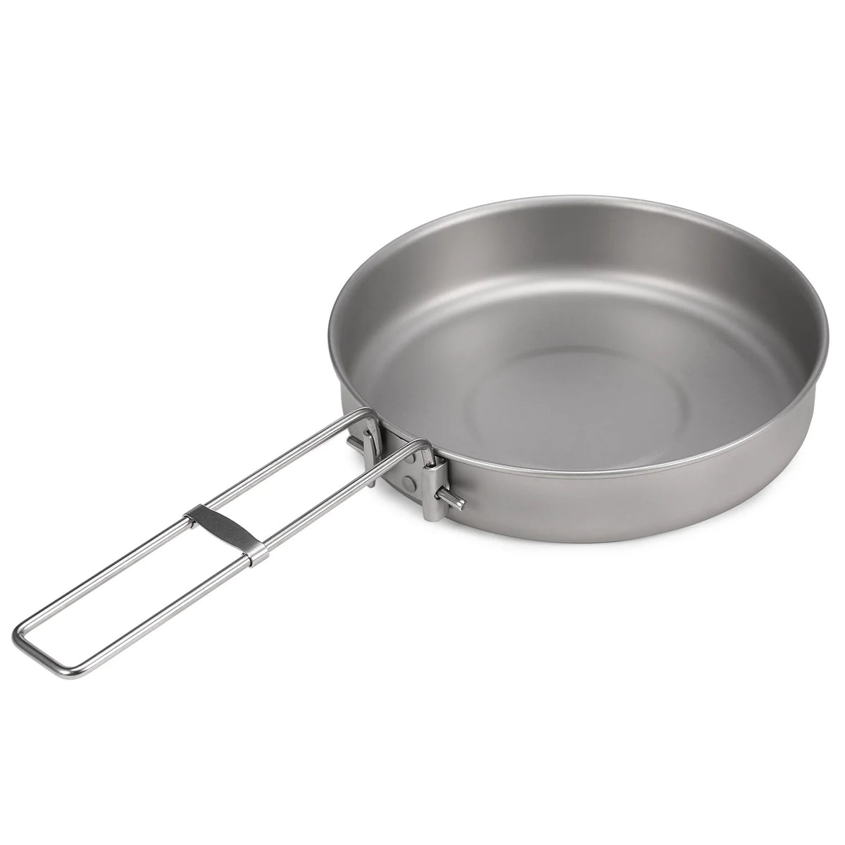 Titanium Pot and Fry Pan Set with Lid and Foldable Handles Y867883