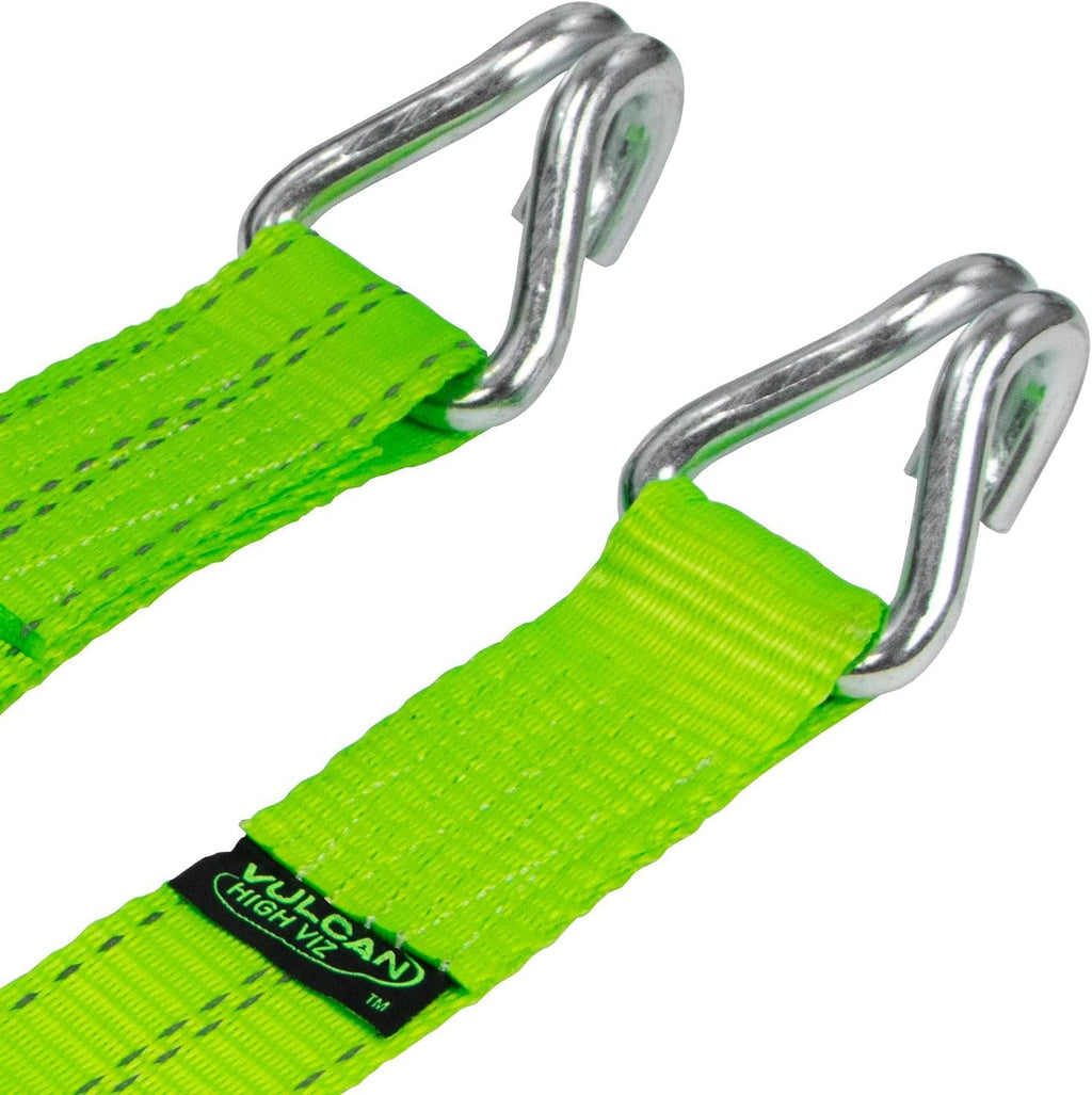 Ratchet Strap with Wire Hooks, 2 Inch x 15 Foot, 2 Pack, 3,300 Pound Safe Working Load G10293