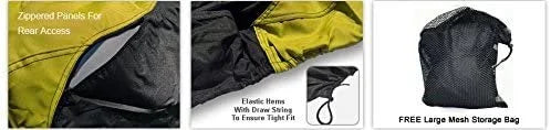 Yellow/Black All Weather Jet Ski Cover with Trailer Straps and Storage Bag E2658