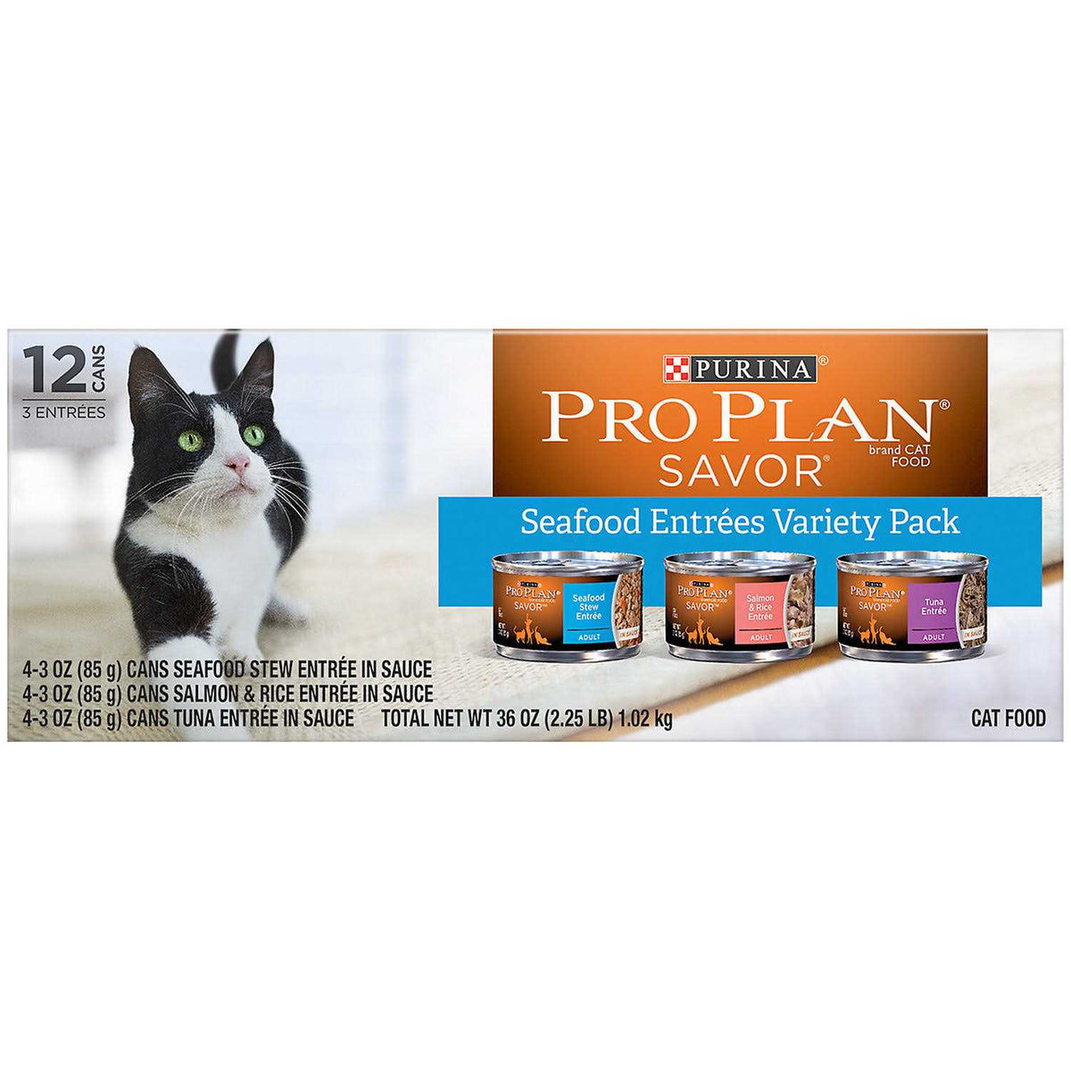 Wet Cat Food Variety Pack Seafood L3489