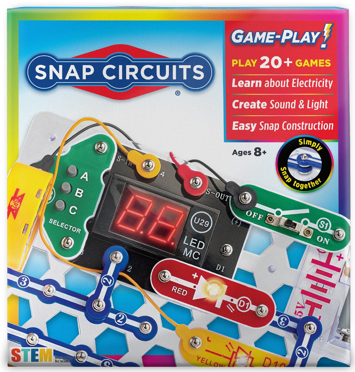 Electronics Exploration Kit, Over 60 Projects, STEM Educational Toy for Kids 8+ Q529