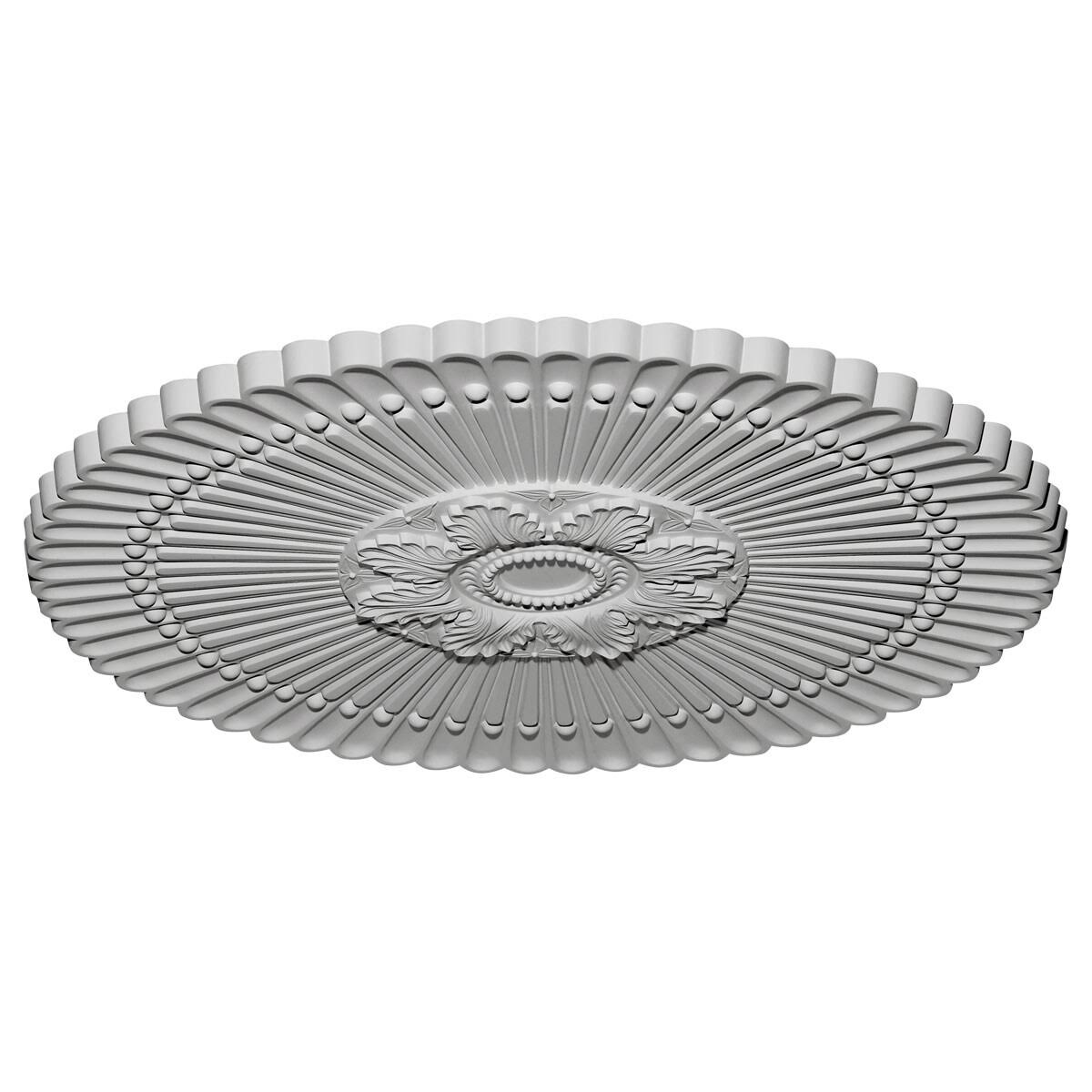30x22OD x 1 1/4x22P Ceiling Medallion, Hand-Painted Stone Hearth Crackle A453233