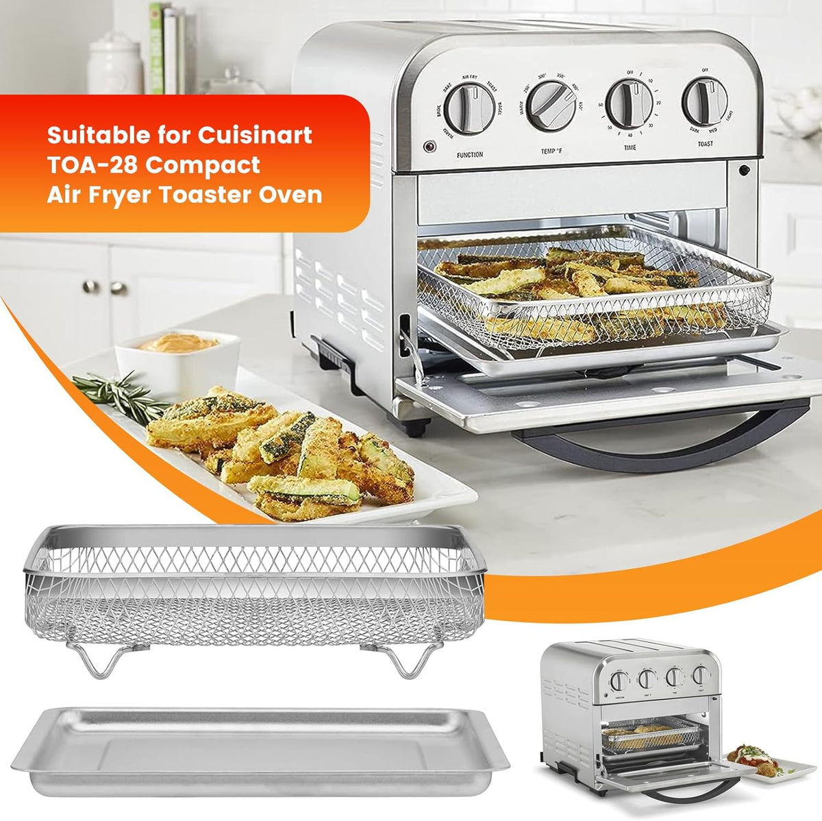 10.7 * 9.8'' Non-stick Stainless Steel Air Fryer Basket H450119