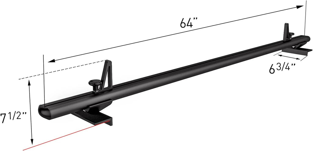 64" Low Profile Heavy Duty Aluminum Truck Bed Rack A79751