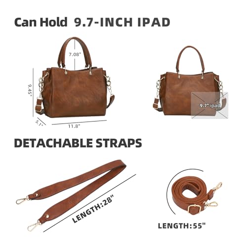 PU Leather Top Handle Satchel Shoulder Bag Tote Bag H471