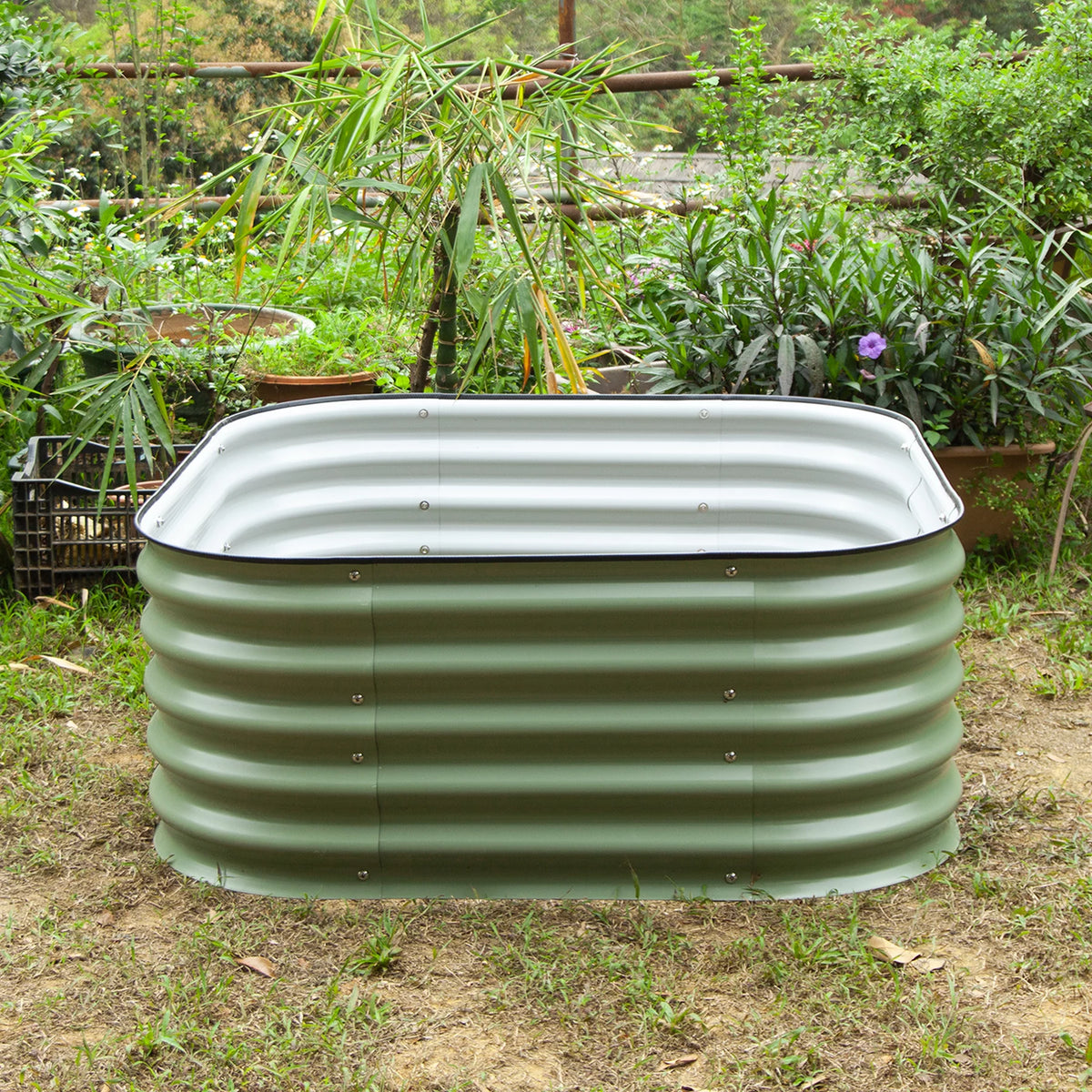 17" Tall 5'X2' Metal Corrugated Raised Garden Bed Kit U3816