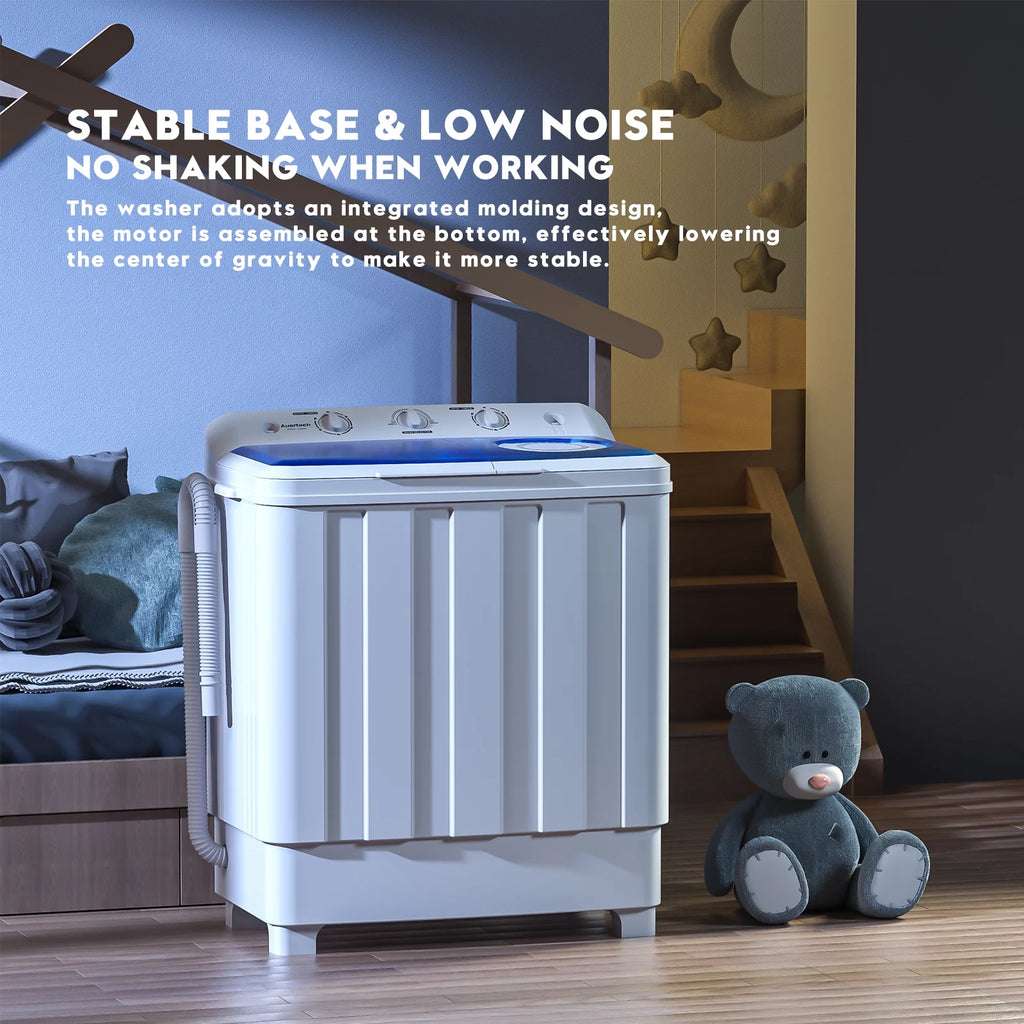 Portable 28lbs Twin Tub Compact Semi-Automatic Washer Spinner Combo M9395