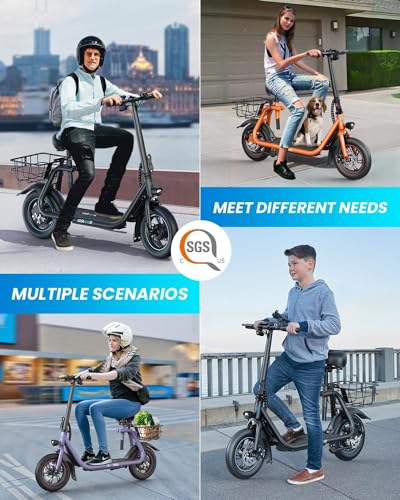 Electric Scooter with Seat and Basket P93557