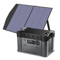 Portable Solar Generator Kit with 100W Foldable Solar Panel and 1500Wh Power Station I901574