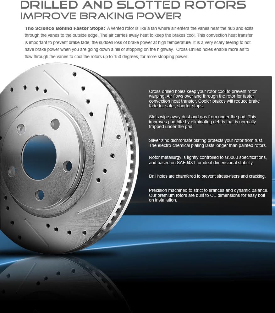 4 Lug Rotors + Ceramic Brake Pads + Clips B468