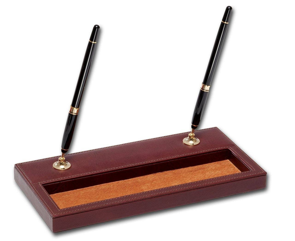 Leather Double Pen Stand Desk Set I5064