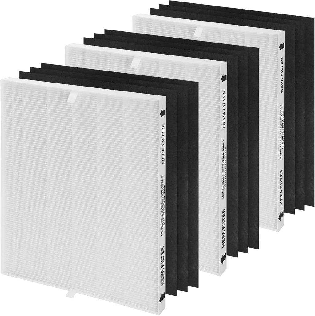 3 Packs True HEPA Replacement Filter A with 9 Activated Carbon Pre-Filters X638571