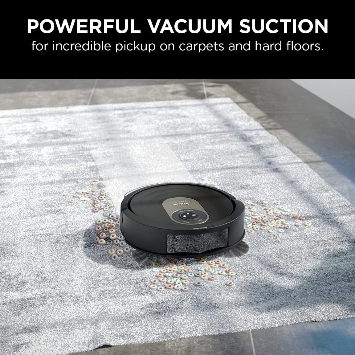 Black Silver LiDAR Navigation Robot Vacuum & Mop P65707