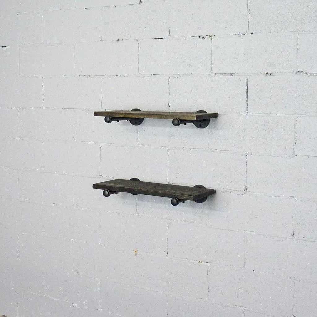 2-Piece Industrial Farmhouse Wall Shelf Set J640