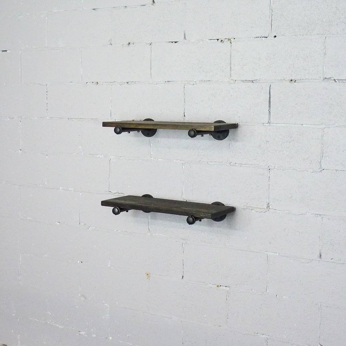 2-Piece Industrial Farmhouse Wall Shelf Set J640