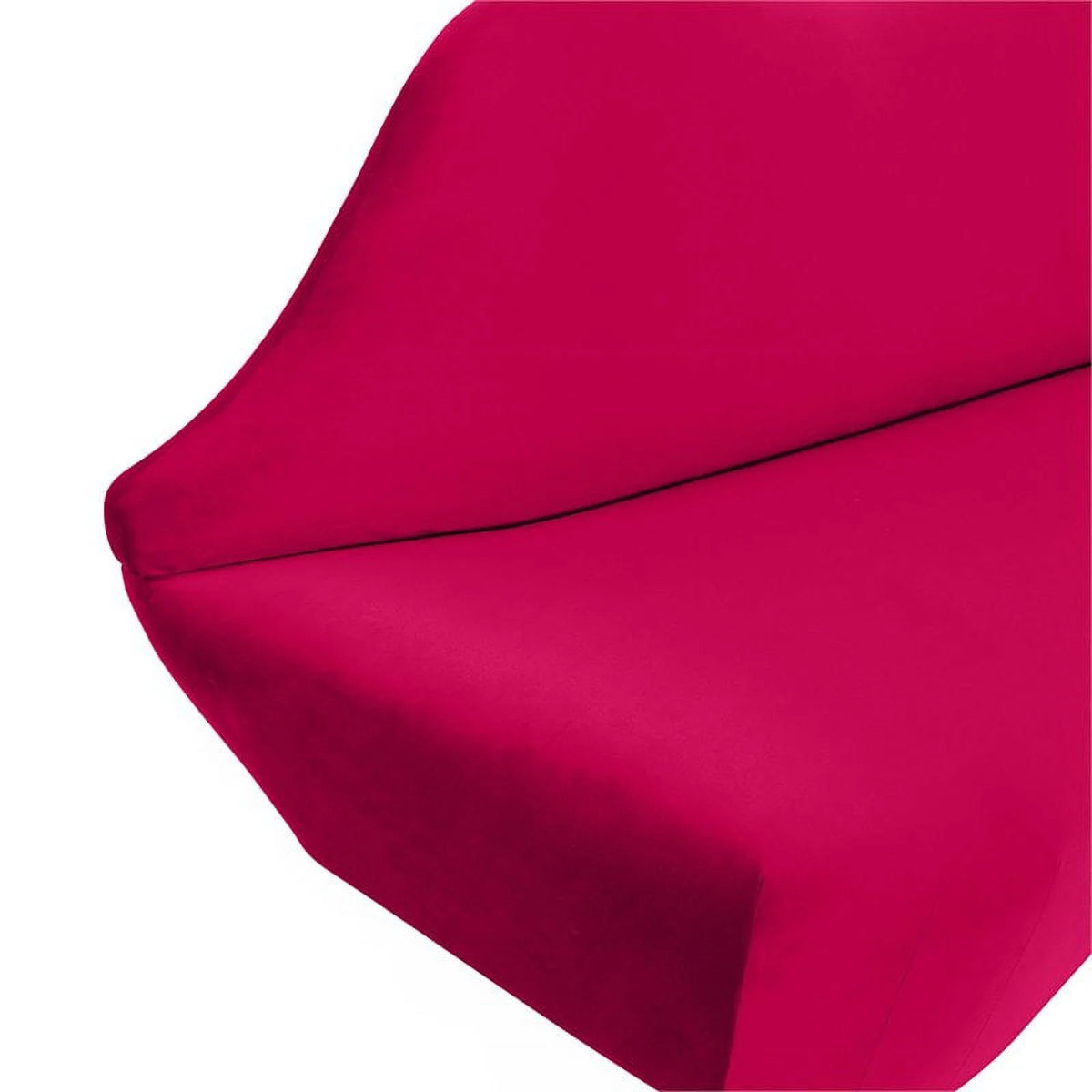 Pink Velvet Upholstered Wood Settee Sofa N37193