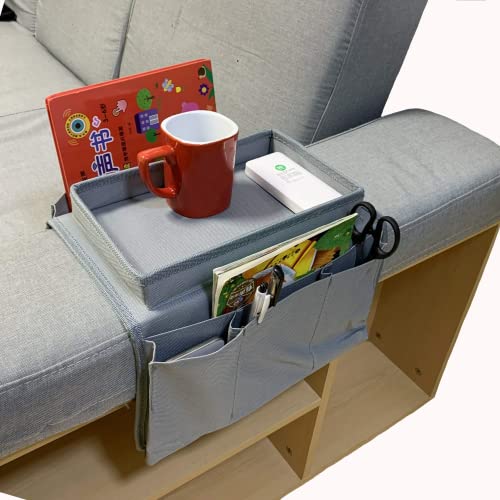 Grey Sofa Armrest Organizer with Pockets G260