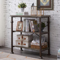 Grey 3-Tier Free Standing Bookcase W9744