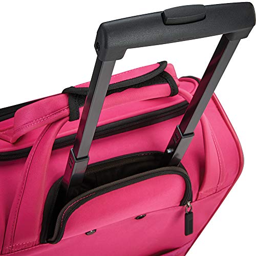 Pink Expandable Softside Luggage with Spinner Wheels A13121