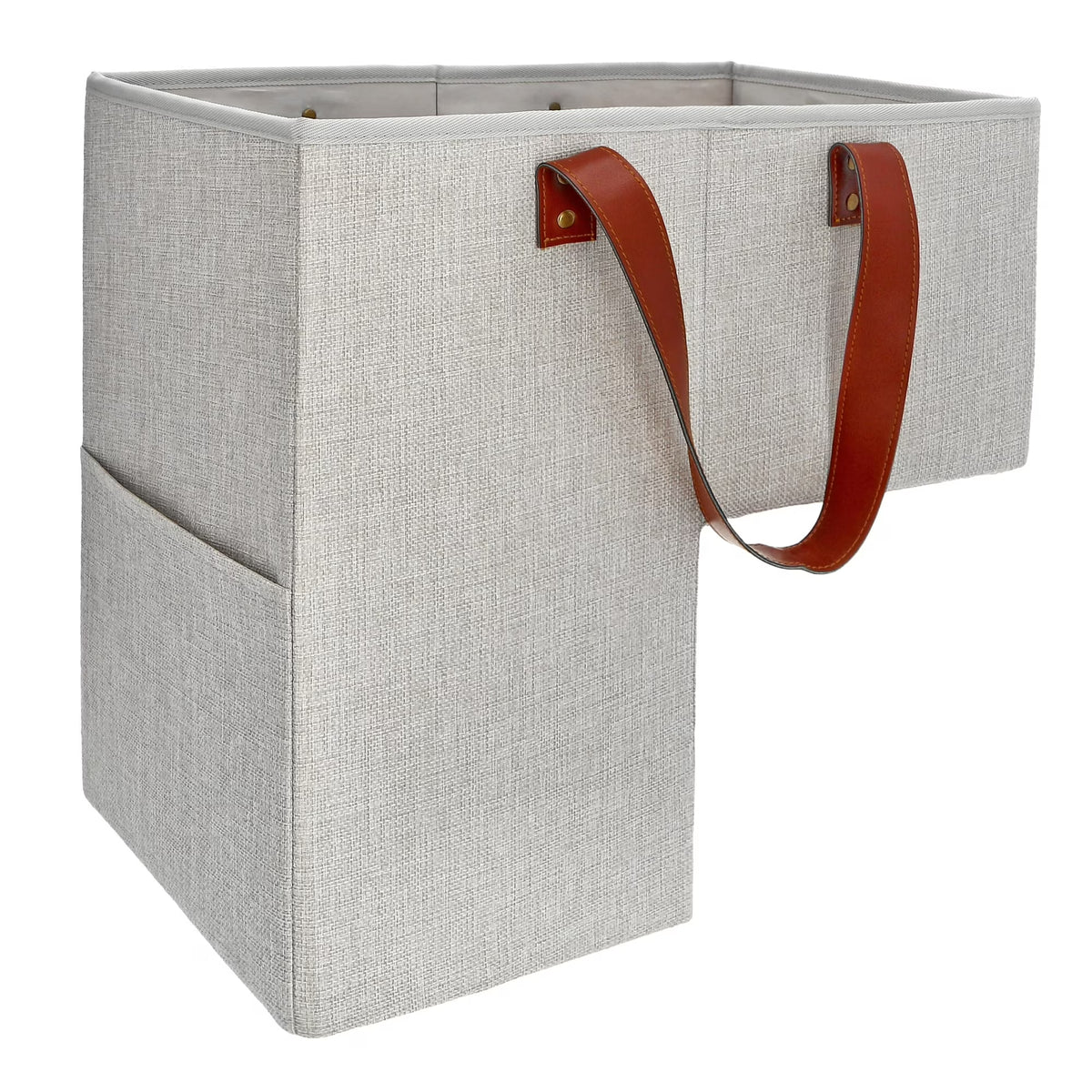 Gray 16L x 9.5W x 16H Foldable Stair Basket Q3862